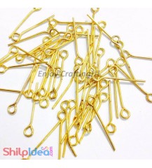 Eye Pins 20mm - Golden - Pack of 50